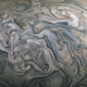 A shot of atmospheric jets in Jupiter’s northern mid-latitude region.